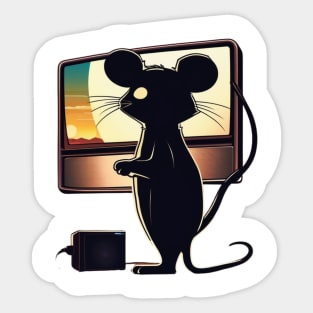 mouse here Sticker